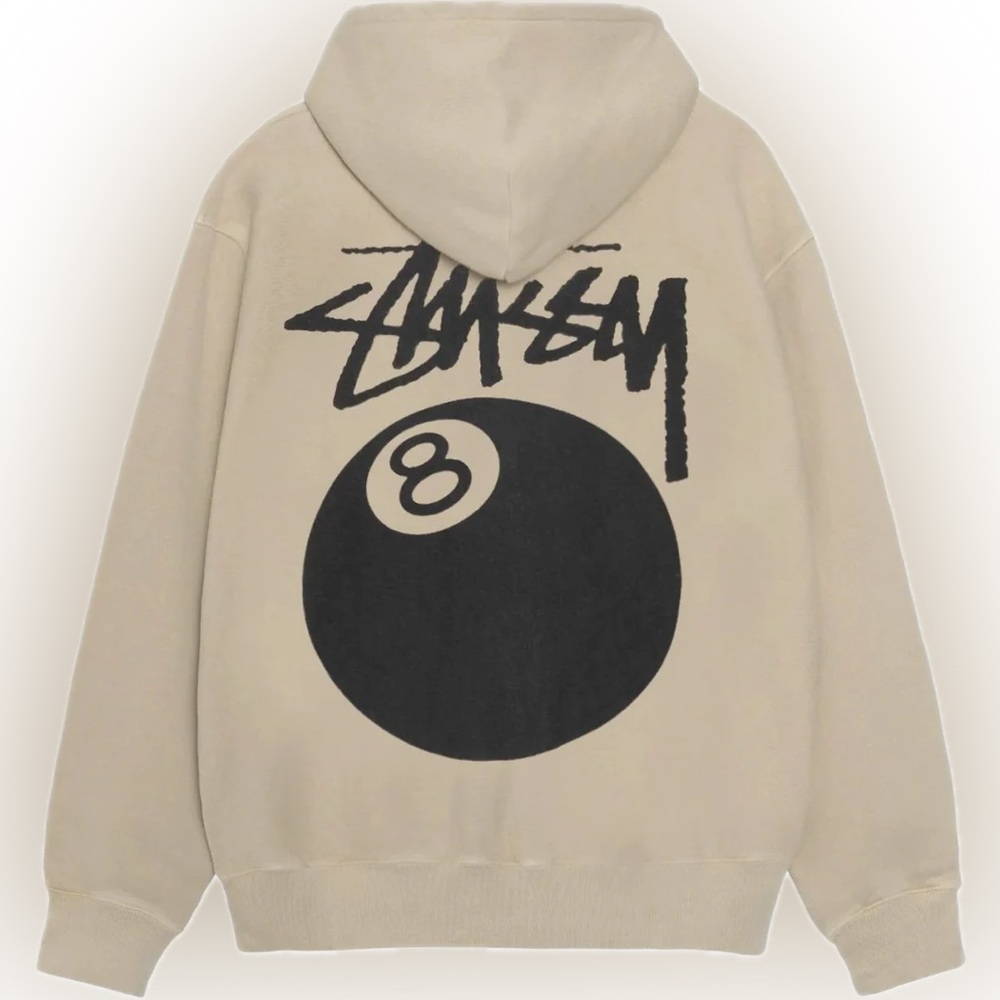 Stussy 8 Ball Hoodie Pigment Dyed In Khaki